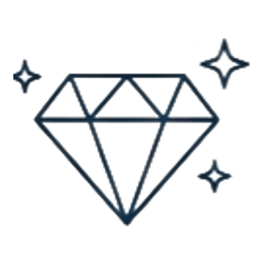 Teeth whitening icon showing a sparkling diamond, Glow Dental Bintulu